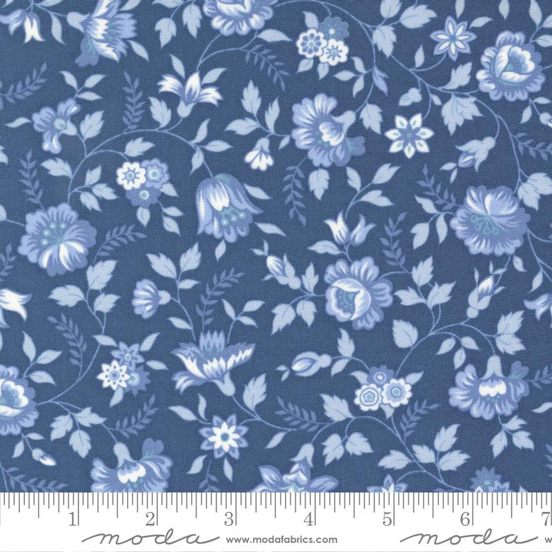 Quiltstof op rol 110 cm breed Moda Blueberry 3034 13 Bunny Hill design