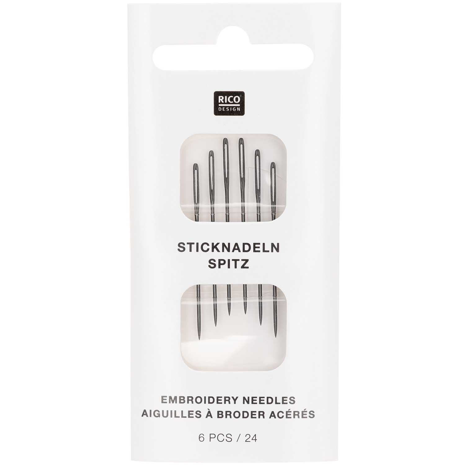 Borduurnaalden Rico scherp 6 st no 24 kleur zwart