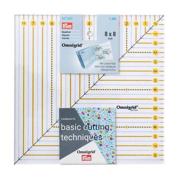 Prym 611657 Patchwork Liniaal kwadraat 8 x 8 inch Omnigrid