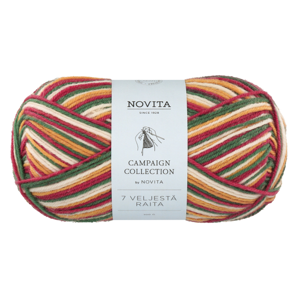 Novita 7 Veljestä 7 Brothers Raita kleur 976 Christmas arch