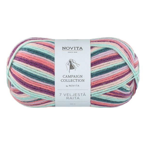 Novita 7 Veljestä 7 Brothers Raita kleur 977 pastel arch