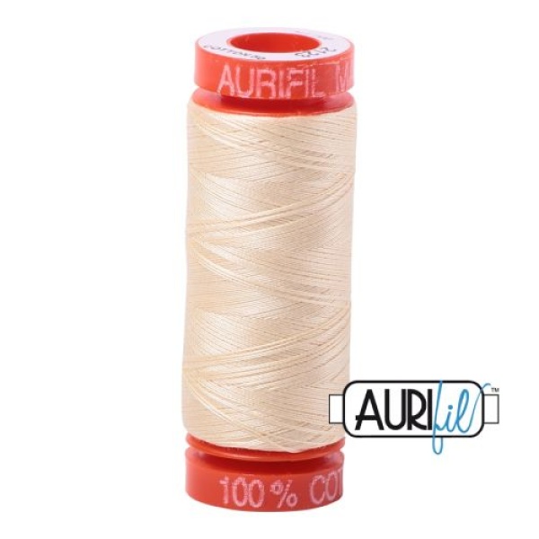 Aurifil Cotton Mako 50 kleur 2123 Butter 200 meter