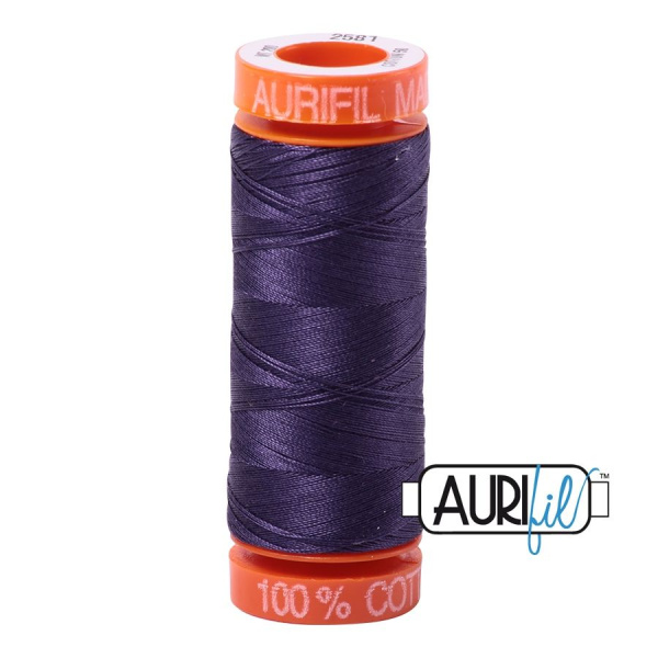 Aurifil Cotton Mako 50 kleur 2581 Dark Dusty Grape 200 meter
