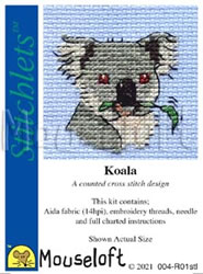 Mouseloft borduurpakketje 5 x 5 cm Koala R01