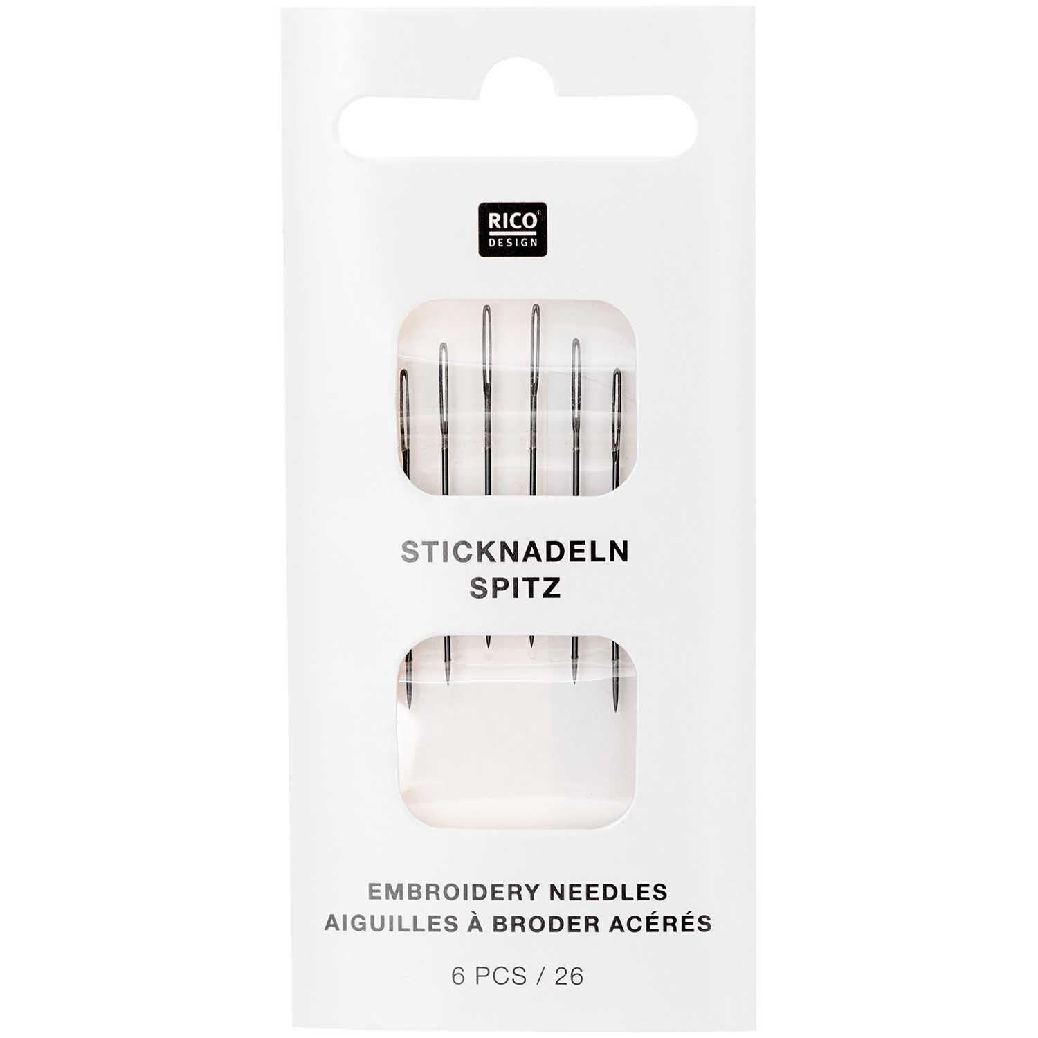 Borduurnaalden Rico scherp 6 st no 26 kleur zwart