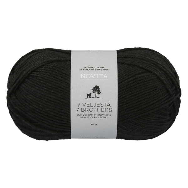 Novita 7 Veljestä 7 Brothers kleur 099 Black