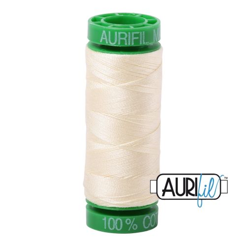 Aurifil Mako 40 kleur 2110 Light Lemon 150 meter Cotton