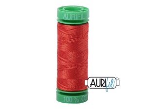 Aurifil Mako 40 kleur 2245 Red Orange 150 meter Cotton