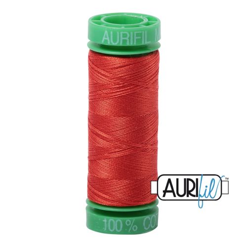 Aurifil Mako 40 kleur 2245 Red Orange 150 meter Cotton