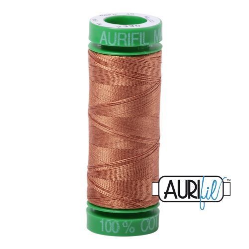 Aurifil Mako 40 kleur 2330 Light Chestnut 150 meter Cotton