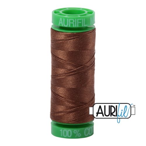 Aurifil Mako 40 kleur 2372 Dark Antique Gold 150 meter Cotton