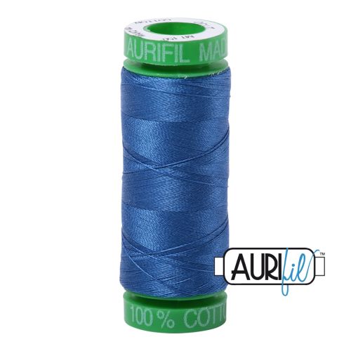 Aurifil Mako 40 kleur 2730 Delft Blue 150 meter Cotton