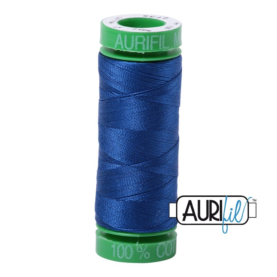 Aurifil Mako 40 kleur 2735 Medium Blue 150 meter Cotton
