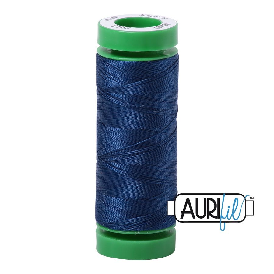 Aurifil Mako 40 kleur 2783 Medium Delft Blue 150 meter Cotton