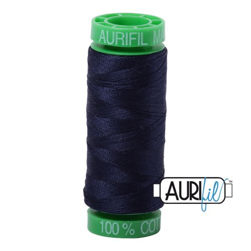 Aurifil Mako 40 kleur 2785 Very Dark Navy 150 meter Cotton