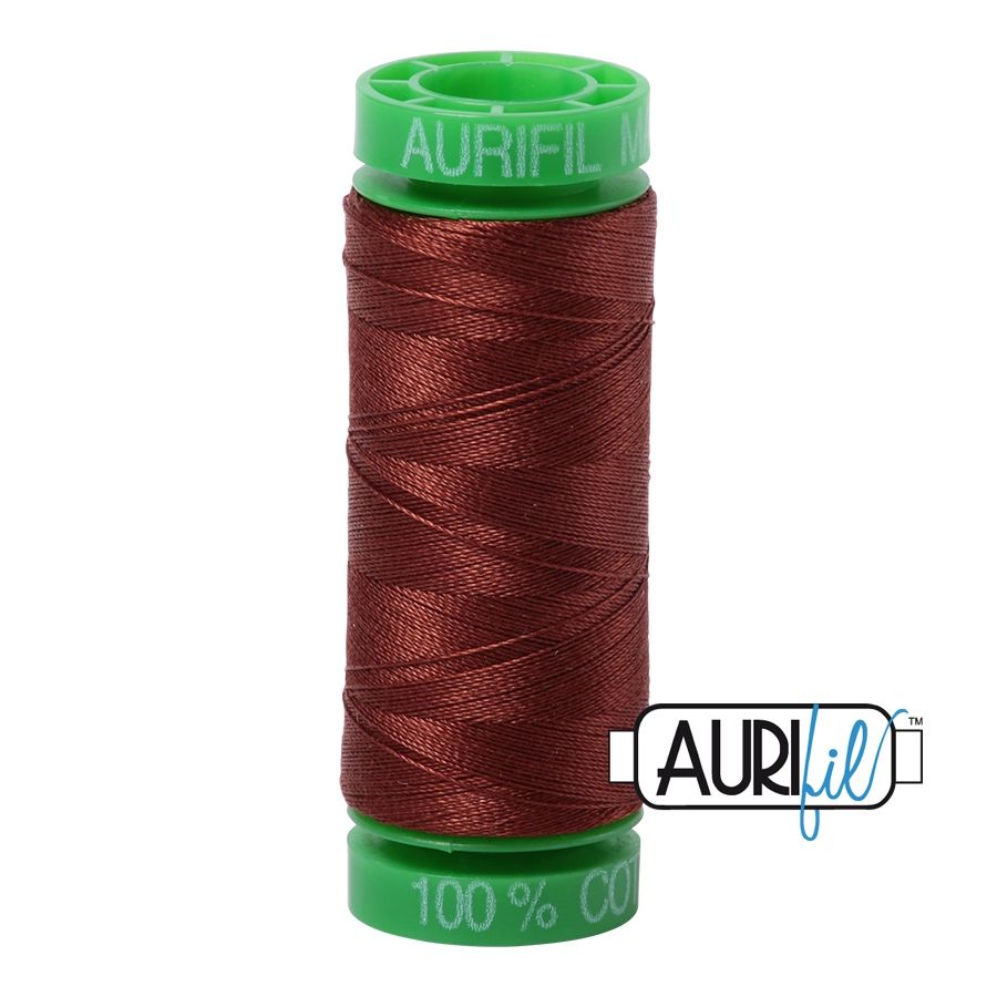 Aurifil Mako 40 kleur 4012 Copper Brown 150 meter Cotton