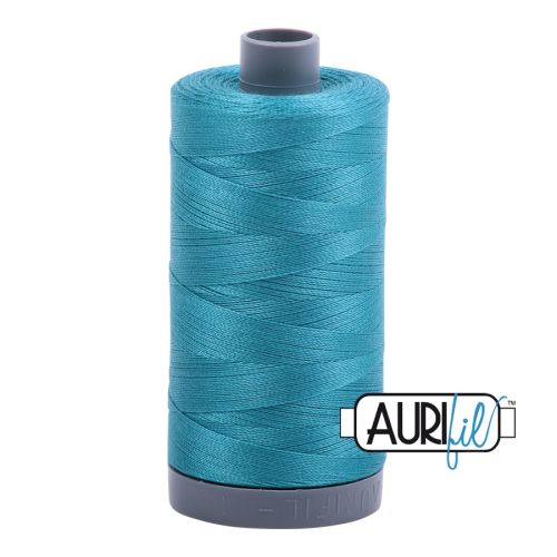Aurifil Cotton Mako 28 kleur 4182 Dark Turquoise 750 meter