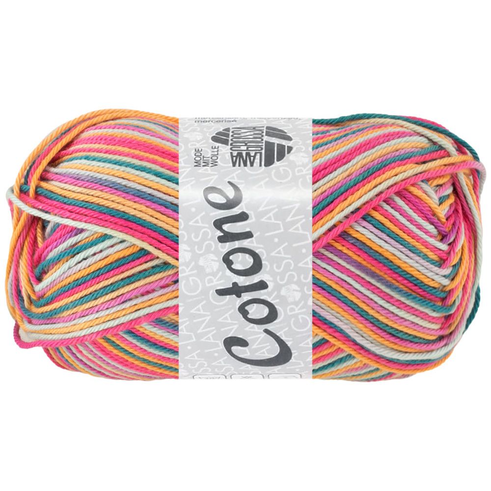 Lana Grossa Cotone Neon print vintage kleur 356