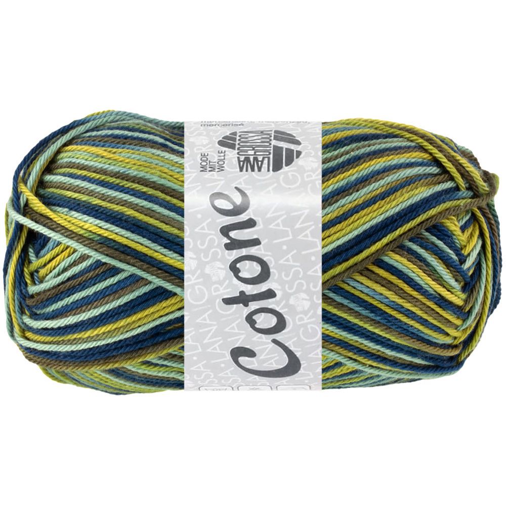Lana Grossa Cotone Neon print vintage kleur 360