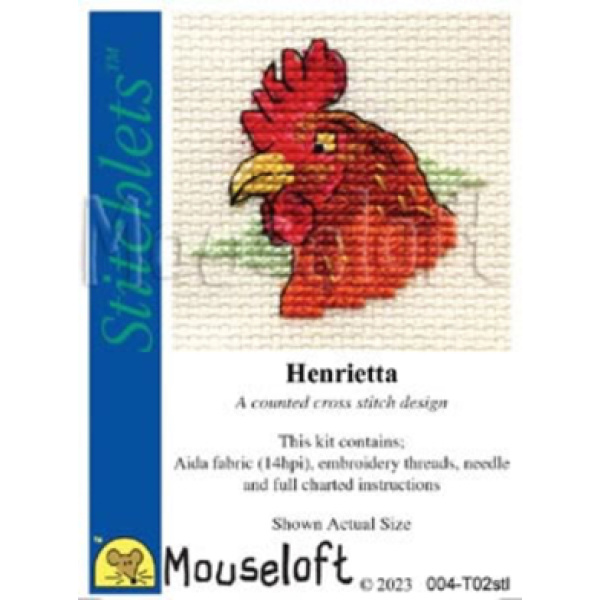Mouseloft borduurpakketje 5 x 5 cm Henrietta de haan T02
