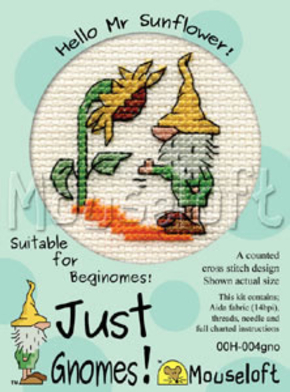 Mouseloft borduurpakketje 5 x 5 cm Just Gnomes Hello Mr. Sunflower ml-00h-004