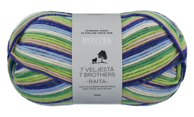 Novita 7 Veljestä 7 Brothers Raita kleur 975 finnish arch