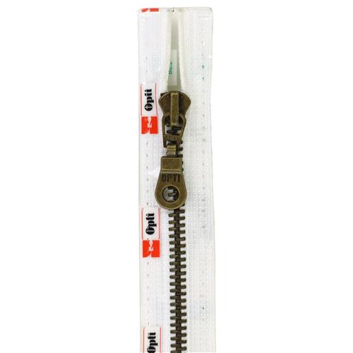 Rits Opti A 9200 M60 bronskleurige metaalrits 6mm niet deelbaar 20 cm - Kleur 009.
