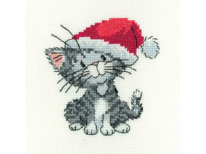 Simply Herritage kinderborduurpakket Christmas kitten9 x 9,5 cm HC-1657A