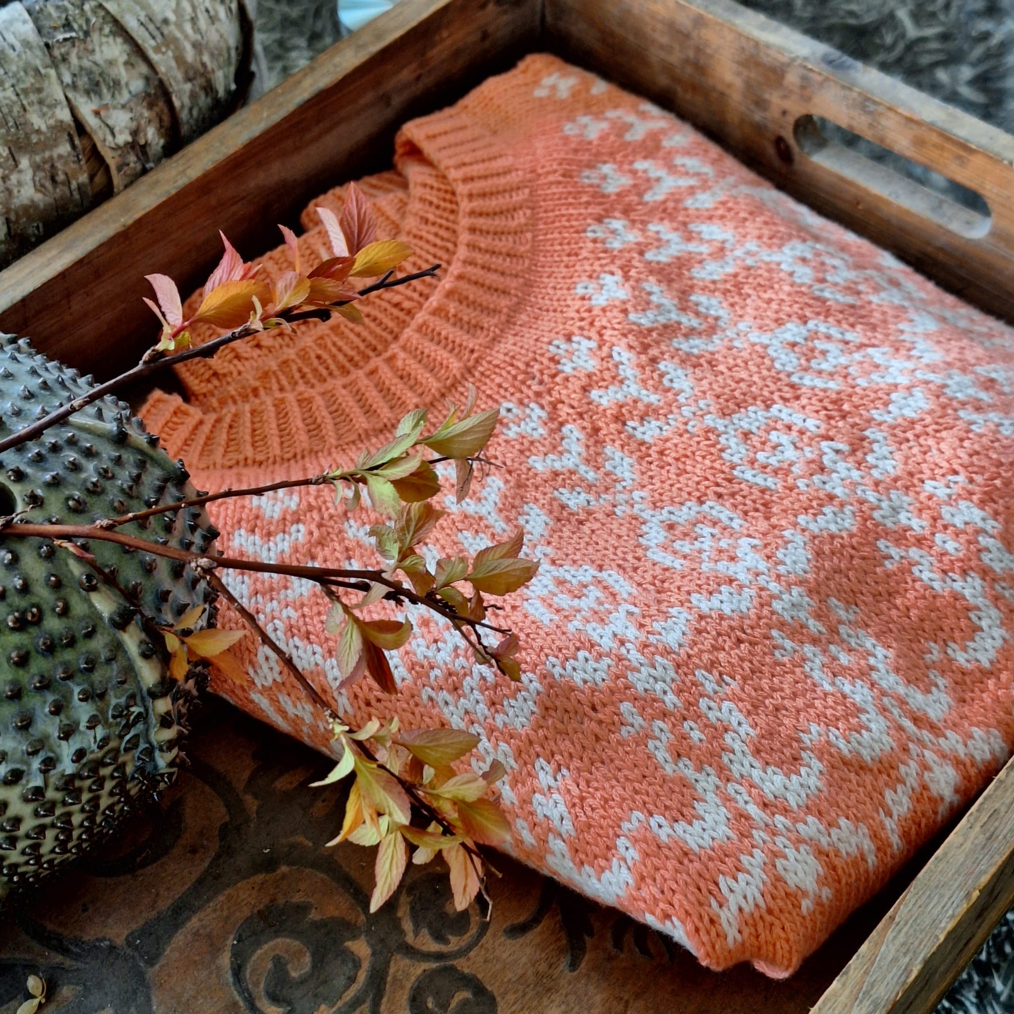 (473) 2413 Breipakket Arwen T-Shirt kleur Zalm/wit ontwerp Denise Wieringa