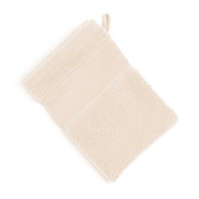Rico washandje met borduurrand 15 x 21 cm kleur Naturel 740276.73