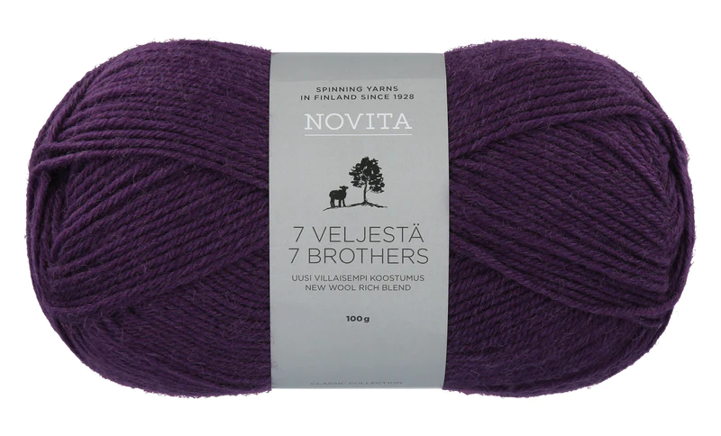 6447b8c3d03351e3a30f62a2 Novita 7 Veljestä 7 Brothers kleur 777 crocus