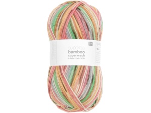 Rico Socks Bamboo Rainbow 4-draads kleur 057 100 gram