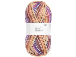 Rico Socks Bamboo Rainbow 4-draads kleur 056 100 gram