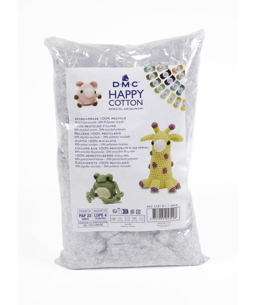 DMC Recyclé vulling 80% katoen 20 % polyester voor amigurumis 300 gram kleur Grijs
