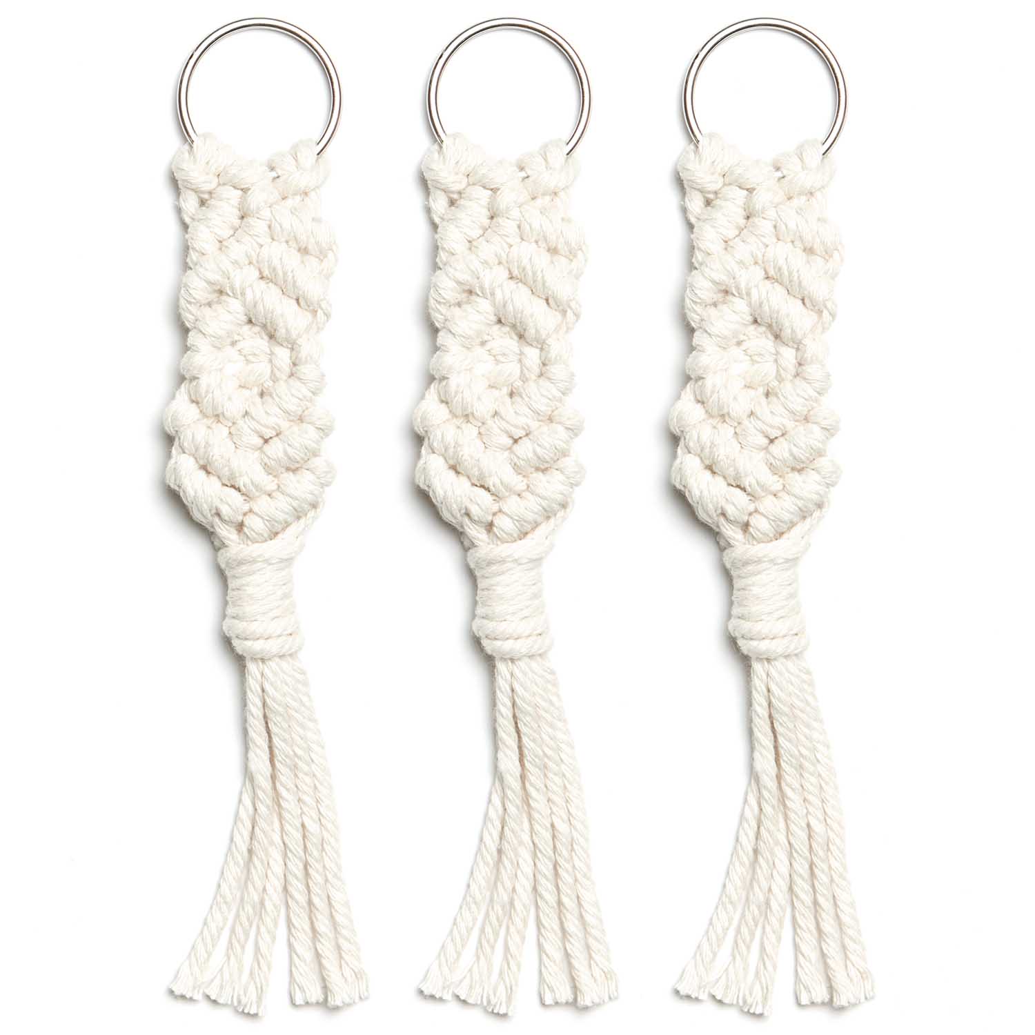Rico Design Macramé Set Sleutelhanger 3 Stuks 3 x 15 cm