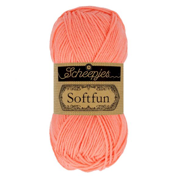Scheepjes Softfun uni kleur 2636 Soft Coral