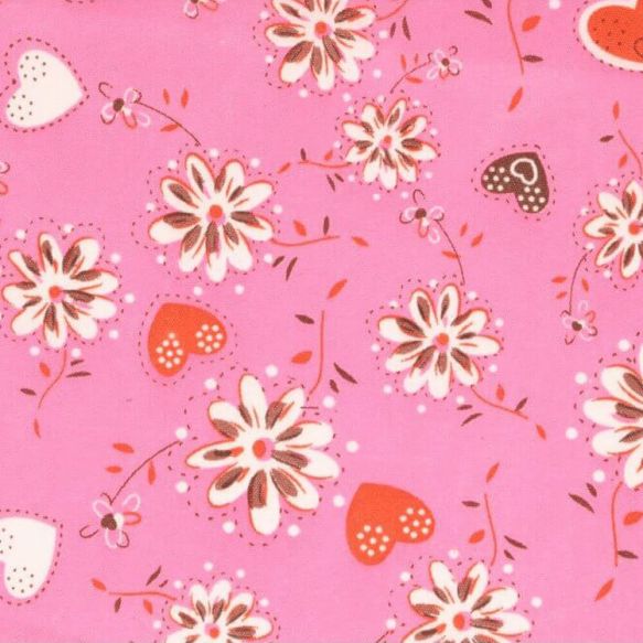 Quiltstof Tissu de Marie Stof harten 96059-1 150 cm breed