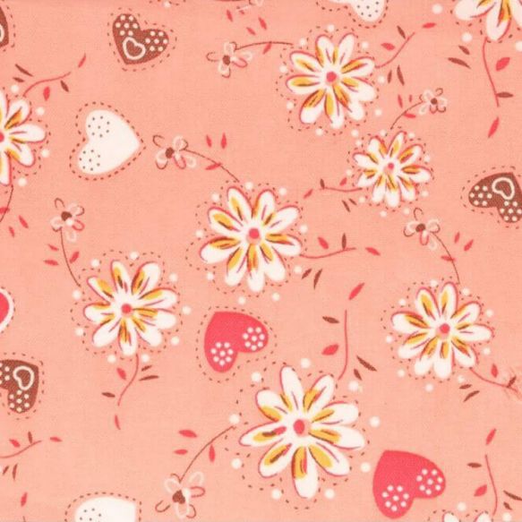 Quiltstof Tissu de Marie Stof harten 96059-3 150 cm breed