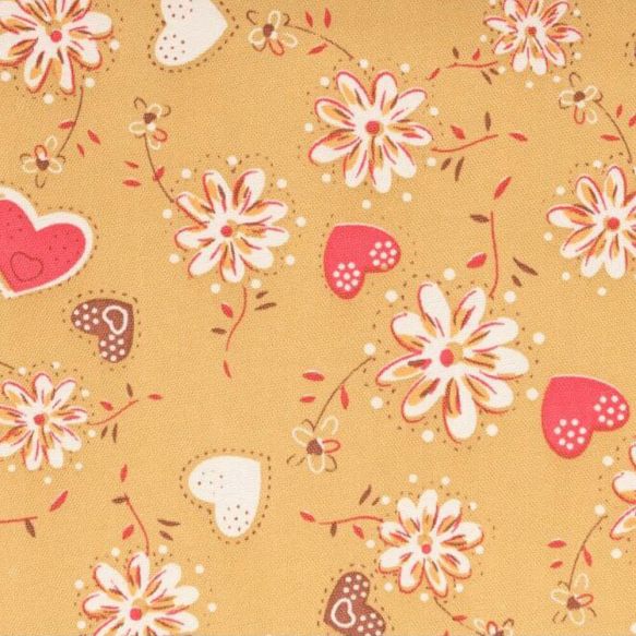 Quiltstof Tissu de Marie Stof harten 96059-6 150 cm breed