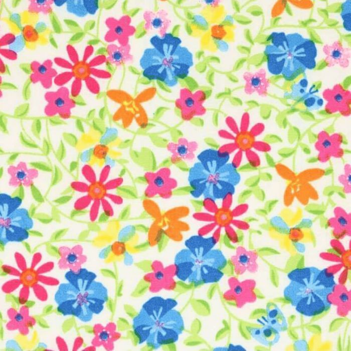 Quiltstof Tissu de Marie Stof bloemen 96066-4 150 cm breed