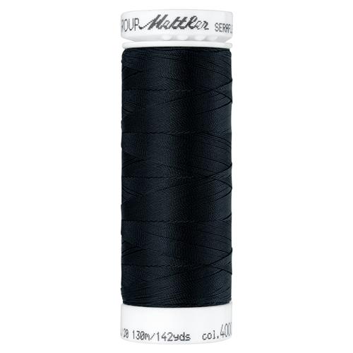 Amann Mettler 7840 Seraflex elastisch naaigaren 130 meter 100% PTT dikte 130 - Kleur 4000 zwart
