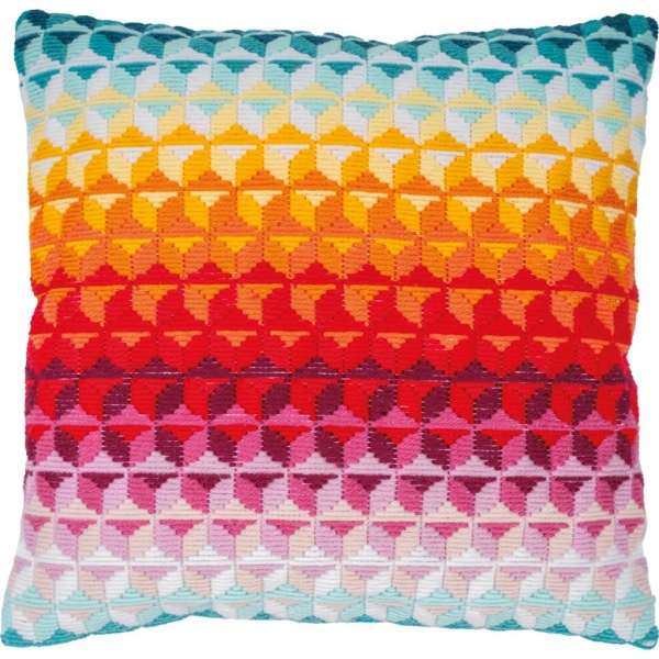 Spansteek kussenborduurpakket Modern 40 x 40 cm