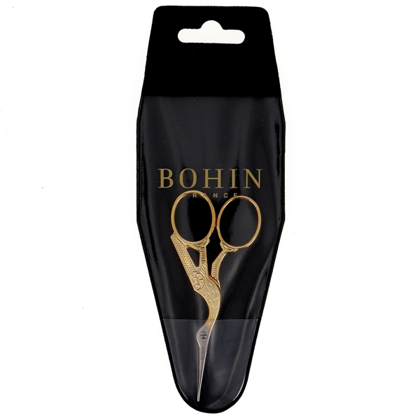 Borduur schaar Bohin EMBROIDERY SCISSORS STORK GOLD 9 cm