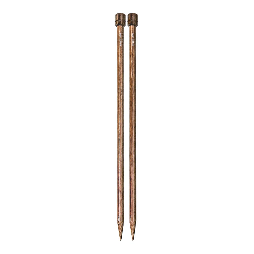 Houten breinaalden 40 cm 10 mm met knop Pony Perfect