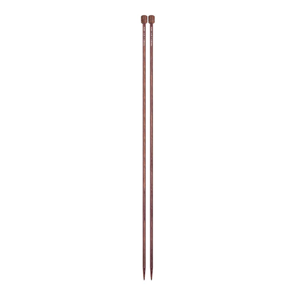 Houten breinaalden 40 cm 4.5 mm met knop Pony Perfect