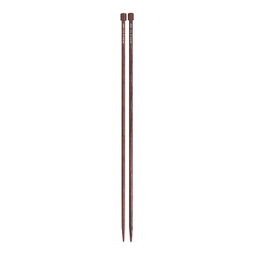 Houten breinaalden 40 cm 6 mm met knop Pony Perfect