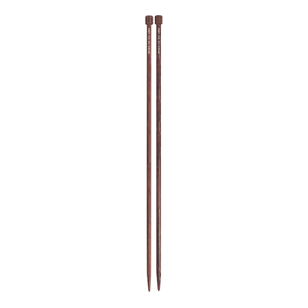 Houten breinaalden 40 cm 6.5 mm met knop Pony Perfect