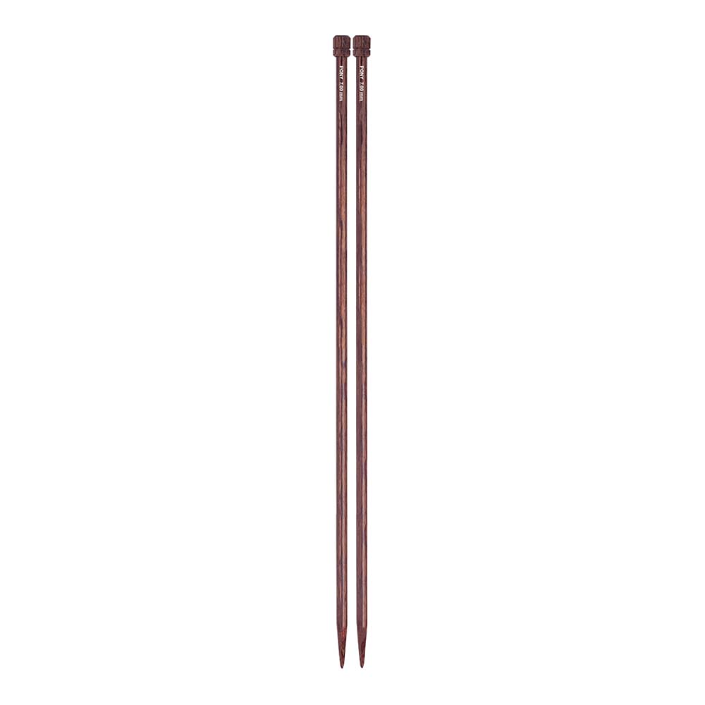 Houten breinaalden 40 cm 7 mm met knop Pony Perfect