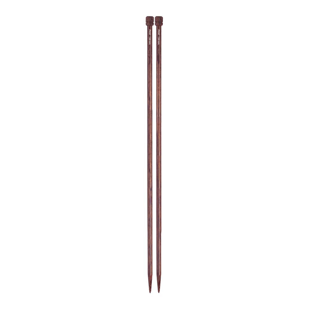 Houten breinaalden 40 cm 7.5 mm met knop Pony Perfect