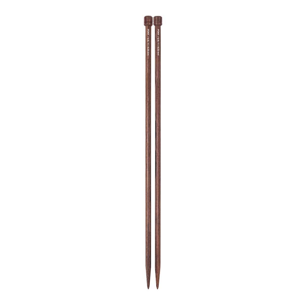 Houten breinaalden 40 cm 8 mm met knop Pony Perfect
